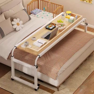 Overbed Table Bedtable, Over Bed Table with Wheels, Table Over Bed, Adjustable Overbed Table, Adjustable Height and Width Office Desk, Standing Workstation Laptop Cart, for Laptop, Eating, Home, Hosp