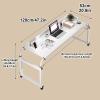 Overbed Table Bedtable, Over Bed Table with Wheels, Table Over Bed, Adjustable Overbed Table, Adjustable Height and Width Office Desk, Standing Workstation Laptop Cart, for Laptop, Eating, Home, Hosp view 2