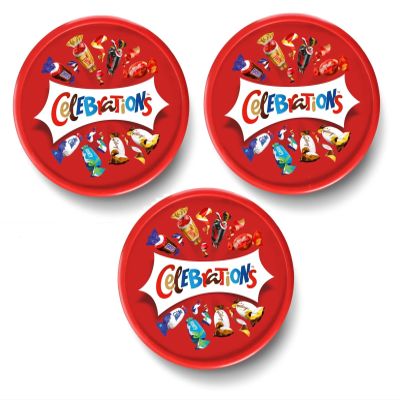 Celebrations Milk Chocolate & Biscuit Sharing Tub, 550g (Pack of 3)
