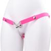 Sissy Men Flat Cage with Elastic Waist Belt, Male Flat Devices for Cross-Dressing Role Play, Metal Negative Inverted Cage - HA02 (Pink) view 2