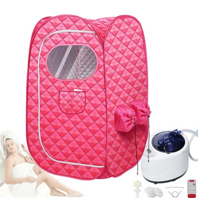 2 Person Sauna Tent with Steamer, Indoor Sauna Box, Portable Sauna Steam Tent Full Size Home Sauna Steam Room with Remote Control for Therapy Detox Slimming Spa
