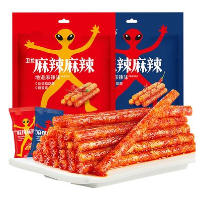 McKona Latiao 12 Packs Spicy Seasoned Snacks Sweet and Spicy Chinese Spicy Snacks Classic Hot Strips for Office Casual Snack(12 * 18g) (Slightly spicy and very s)