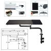 LBJDJYB Wheelchair Lap Tray, Wheelchair Tray Table with Lifting Rotating and Folding Functions, Adult Wheelchair Tray Universal Tray for Working Reading Eating view 2