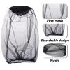 2Pcs Portable Face Net Mesh Lightweight Pull Over Mosquito Head Net Face Mesh Nylon Mosquito Midge Net Hat for Hiking Camping Climbing view 3