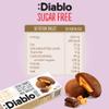 Diablo No Added Sugar Cocoa Cookies with Peanut Filling & Half Coated Milk Chocolate  No Added Sugar Biscuits Snacks for Adults & Families, Sweet Treats Sweetened with Maltitol, 110g (Pack of 4) view 2