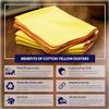 HOMESHOPA Yellow Dusters Cleaning Cloth, 10 Pack Jumbo Cotton Multi Purpose Absorbant Kitchen Towel Cloth for Polishing, Dusting, Household Furniture Window Car Cleaning, Washable Reusable, 35 x 45cm view 2