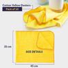 HOMESHOPA Yellow Dusters Cleaning Cloth, 10 Pack Jumbo Cotton Multi Purpose Absorbant Kitchen Towel Cloth for Polishing, Dusting, Household Furniture Window Car Cleaning, Washable Reusable, 35 x 45cm view 3