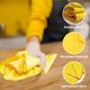 HOMESHOPA Yellow Dusters Cleaning Cloth, 10 Pack Jumbo Cotton Multi Purpose Absorbant Kitchen Towel Cloth for Polishing, Dusting, Household Furniture Window Car Cleaning, Washable Reusable, 35 x 45cm view 4
