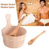 Sauna Bucket Kit - 4L Wooden Bucket, Cedar Sauna Bucket with Handle | Wooden Bucket and Ladle Kit, Sauna Equipment Accessories and Dry Room for Sauna, Hammam, Bathroom view 4