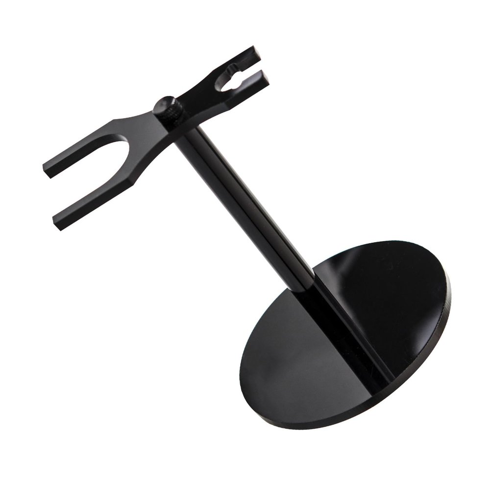 Safety Razor Stand with Shaving Brush Holder Metal Rustproof Heavy Duty Black Razor Stand Holder for Shaving Brush and Razor Luxury Touch