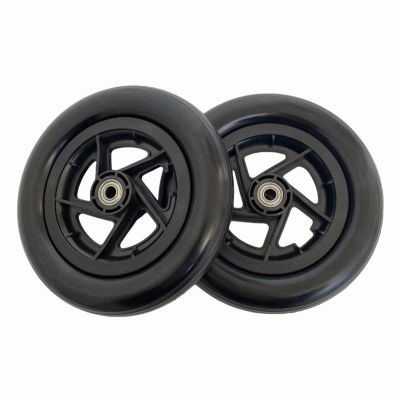12 1/2x2 1/4 Manual Wheelchairs Replacement Wheel, 12 Inch Rear Wheels for Wheelchair, Solid Non-Inflatable Tire, PU Foam Wheel, Wheelchair Accessories Parts (1 Set of 2)