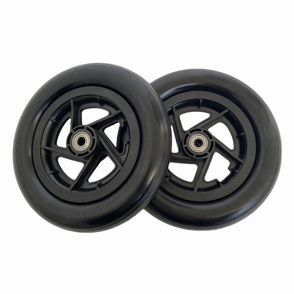 12 1/2x2 1/4 Manual Wheelchairs Replacement Wheel, 12 Inch Rear Wheels for Wheelchair, Solid Non-Inflatable Tire, PU Foam Wheel, Wheelchair Accessories Parts (1 Set of 2)