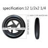 12 1/2x2 1/4 Manual Wheelchairs Replacement Wheel, 12 Inch Rear Wheels for Wheelchair, Solid Non-Inflatable Tire, PU Foam Wheel, Wheelchair Accessories Parts (1 Set of 2) view 3