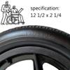 12 1/2x2 1/4 Manual Wheelchairs Replacement Wheel, 12 Inch Rear Wheels for Wheelchair, Solid Non-Inflatable Tire, PU Foam Wheel, Wheelchair Accessories Parts (1 Set of 2) view 4