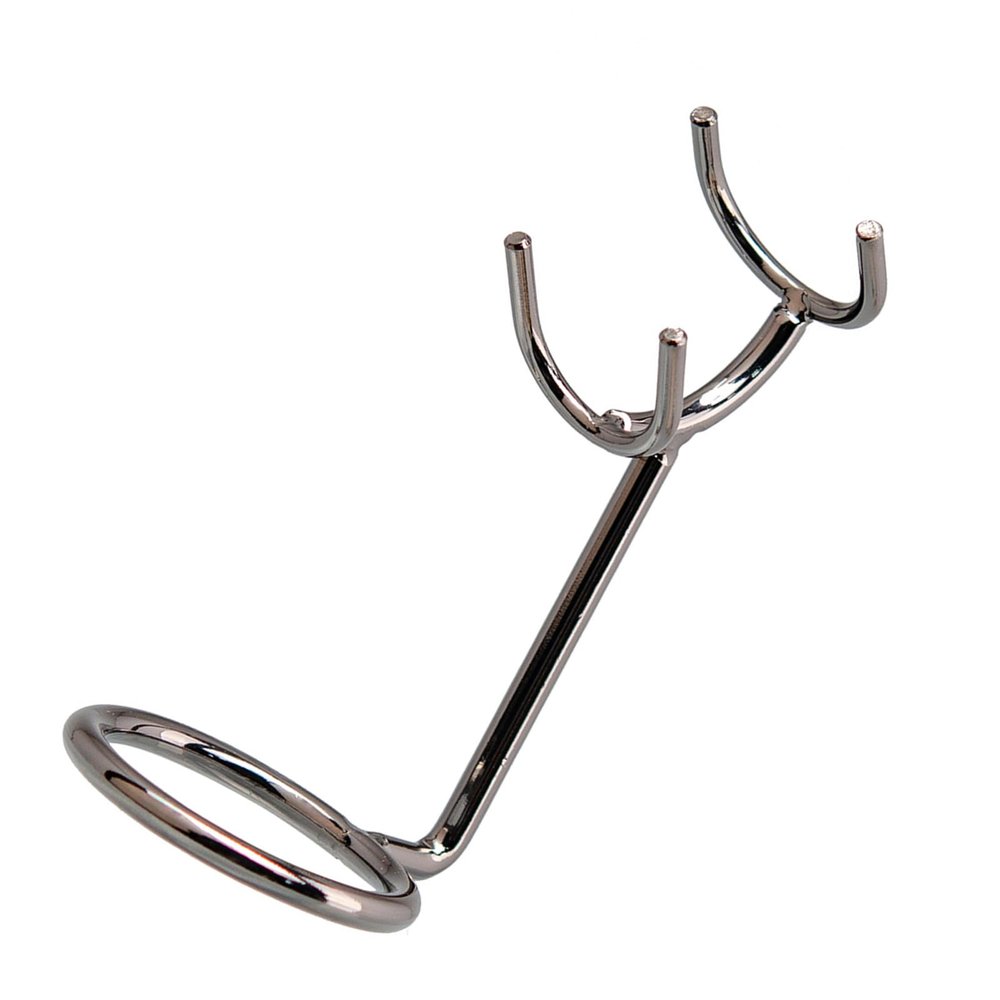 Curved Razor and Brush Stand Shaving Brush Holder Metal Coating Classic Manual Shaving Stand Shaving Brush Soap Dish Stand Galvaerender Metal Razor Stand