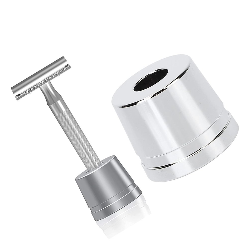 Razor Holder Razor Base Holder Wide Opening Alloy Universal Men's Drying Stand Shaving Brush The Best for Men