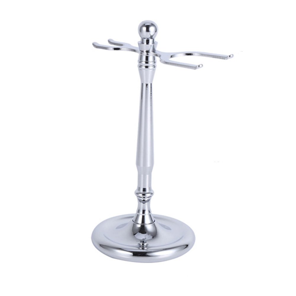 Deluxe Razor and Brush Stand Fashion Shaving Stuff Made of Aluminium Rack Frame Safety Razor Brush Stand Razor Brush Holder