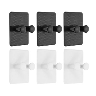 6 Pieces Razor Holder for Shower Wall Adjustable Wall Mount Waterproof Razor Holder Self-Adhesive Hook Razor Wall Mount Waterproof Razor Holder for