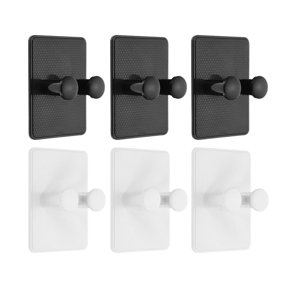 6 Pieces Razor Holder for Shower Wall Adjustable Wall Mount Waterproof Razor Holder Self-Adhesive Hook Razor Wall Mount Waterproof Razor Holder for