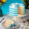 Blue Candy Stripe Gateau 6" (14 portions) view 3
