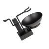 Hairdresser Men's Metal Razor Stand Set Razor Brushes Holder Shelf + Soap Cup Bowl Exquisite Gifts view 1