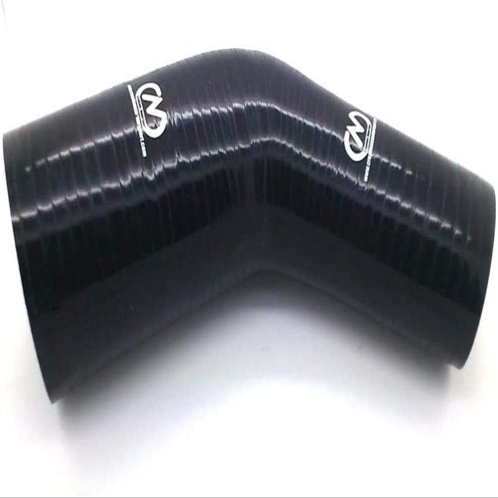 45 Silicone Reducer Elbow Hose (Universal) (80-76mm, Black)