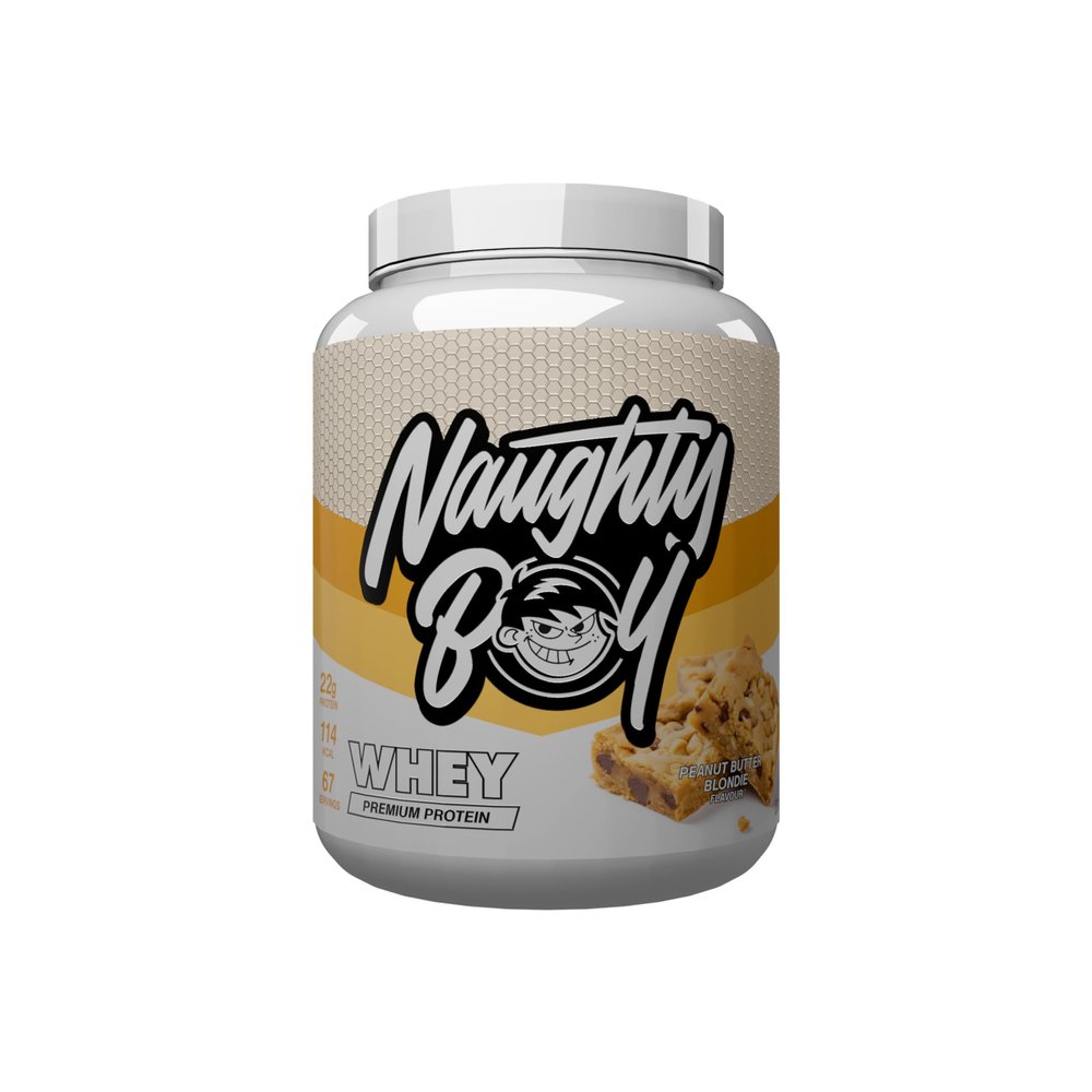 Naughty Boy Advanced 100% Whey Protein Powder. Muscle Building & Recovery Shake with Optimum Taste & Mixability. Low Sugar. (Peanut Butter Blondie)