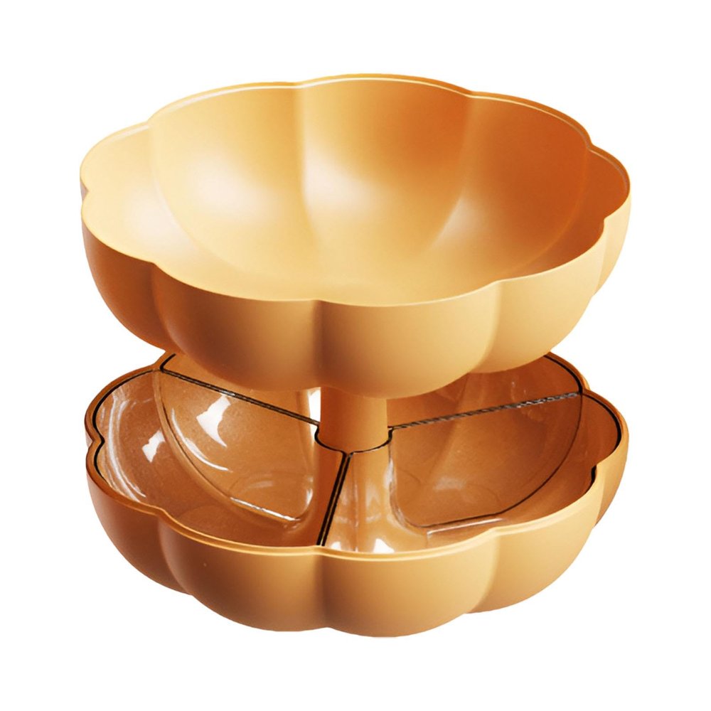 Pumpkin Snack Holder Bowl, Pumpkin Snack Box Container, Detachable Pumpkin Serving Bowl with Lid Divided Pumpkin Candy Container for Thanksgiving Fall