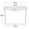 Ultimo Designs 33 Litre White Heavy Duty Bucket With Airtight, Leak-Proof, Tamper Evident Lid & Metal Handle - 2 x Buckets view 2