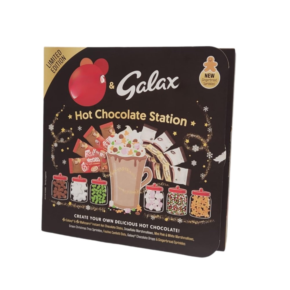 Deluxe Hot Chocolate Station Set with Assorted Toppings - Limited Edition Hot Cocoa Kit for Creative Hot Chocolate Creations