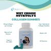 Collagen Gummies | High Strength Marine Collagen Supplement | Advanced Superior Type 1 Hydrolysed Collagen Peptides | Triple Strength Pure Formulation | 60 Gummies | NutriVolv view 3