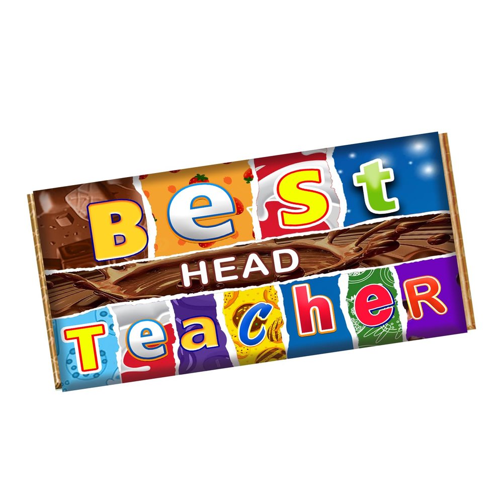 Best Head Teacher Chocolate Bar Wrapper Novelty Gift Present For Miss Madam On Birthday Xmas CH-9688 (without chocolate bar (wrapper only))
