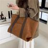 Large Capacity Suede Tote Bag,Women Soft Faux Leather Casual Handbags,Vintage Top Handle Fashion Shoulder Satchel Bag (Brown,20.08x12.6x6.69 in) view 3