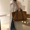 Large Capacity Suede Tote Bag,Women Soft Faux Leather Casual Handbags,Vintage Top Handle Fashion Shoulder Satchel Bag (Brown,20.08x12.6x6.69 in) view 4
