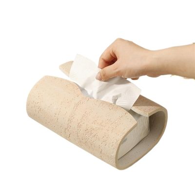 DFHS46JK Tissue Box Cover Creative Stone Tissue Box, Living Room And Dining Room Drawer Decoration, High-end Home Tabletop Napkin Paper Box In Living Room
