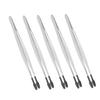 Baluue 5pcs Small Flat Head Stainless Steel Tweezers Set Multipurpose Eyelash Applicator and Stamp Crafting Tools for Jewelry Making and Precision Beauty Use view 1