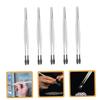Baluue 5pcs Small Flat Head Stainless Steel Tweezers Set Multipurpose Eyelash Applicator and Stamp Crafting Tools for Jewelry Making and Precision Beauty Use view 4