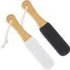 GEDRACKPMYN 2-Pack Dual-Surface Foot Files, Remover Double Sided Pumice Stone Foot File with Wooden Handle, Remove Calluses, Cracked Heels, Dead Skin, Corns, and Crusty Skin view 1
