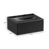 DFHS46JK Tissue Box Cover PU Leather Multifunctional Tissue Box Cover Holder, Organizer For Bathroom Vanity Countertops Decor In Living Room view 2