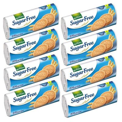Gullon Sugar Free Maria Biscuits 200g l Biscuit Hamper Available - Perfect for Gifting on mothers & fathers day, Anniversary & Christmas presents to friends & family by zamfoods (Pack of 8)
