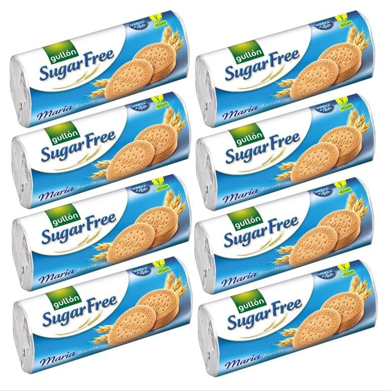 Gullon Sugar Free Maria Biscuits 200g l Biscuit Hamper Available - Perfect for Gifting on mothers & fathers day, Anniversary & Christmas presents to friends & family by zamfoods (Pack of 8)