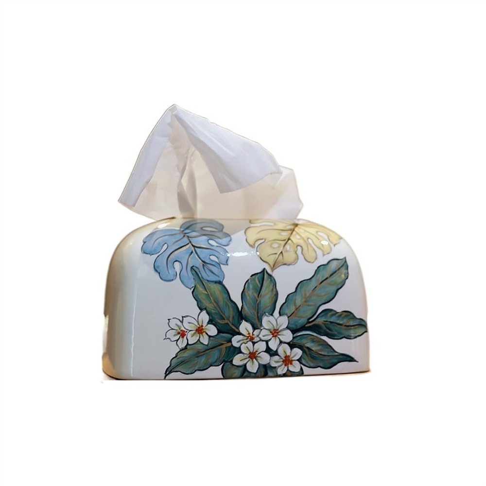 DFHS46JK Tissue Box Cover Chinese Style Creative Tissue Box, Household Living Room Table Ceramic Paper Drawer In Living Room