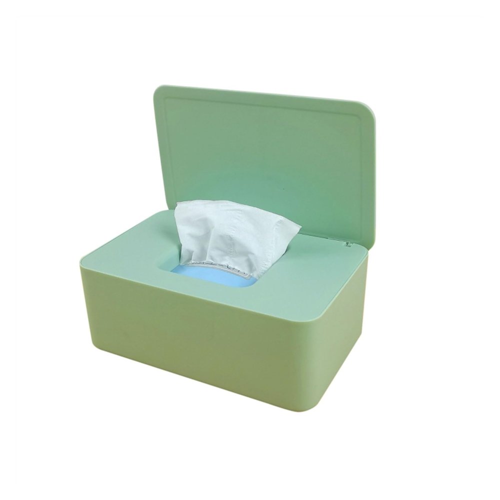 DFHS46JK Tissue Box Cover Plastic Tissue Box Wet Tissue Holder Cover Wipes Paper Tissue Paper Storage Box Paper Towel Dispenser Home Napkin Organizer In Living Room(Green)