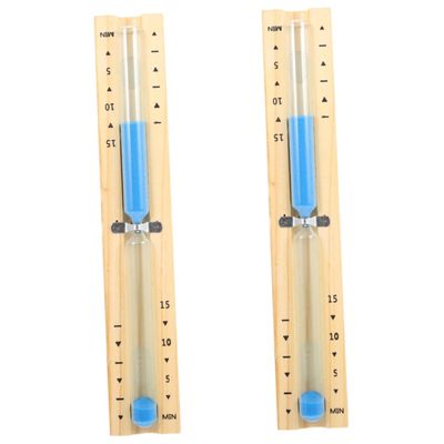 Happyyami 2pcs Wooden Sauna Timer Reusable Hourglass Decorative Sandglass Sauna Timer