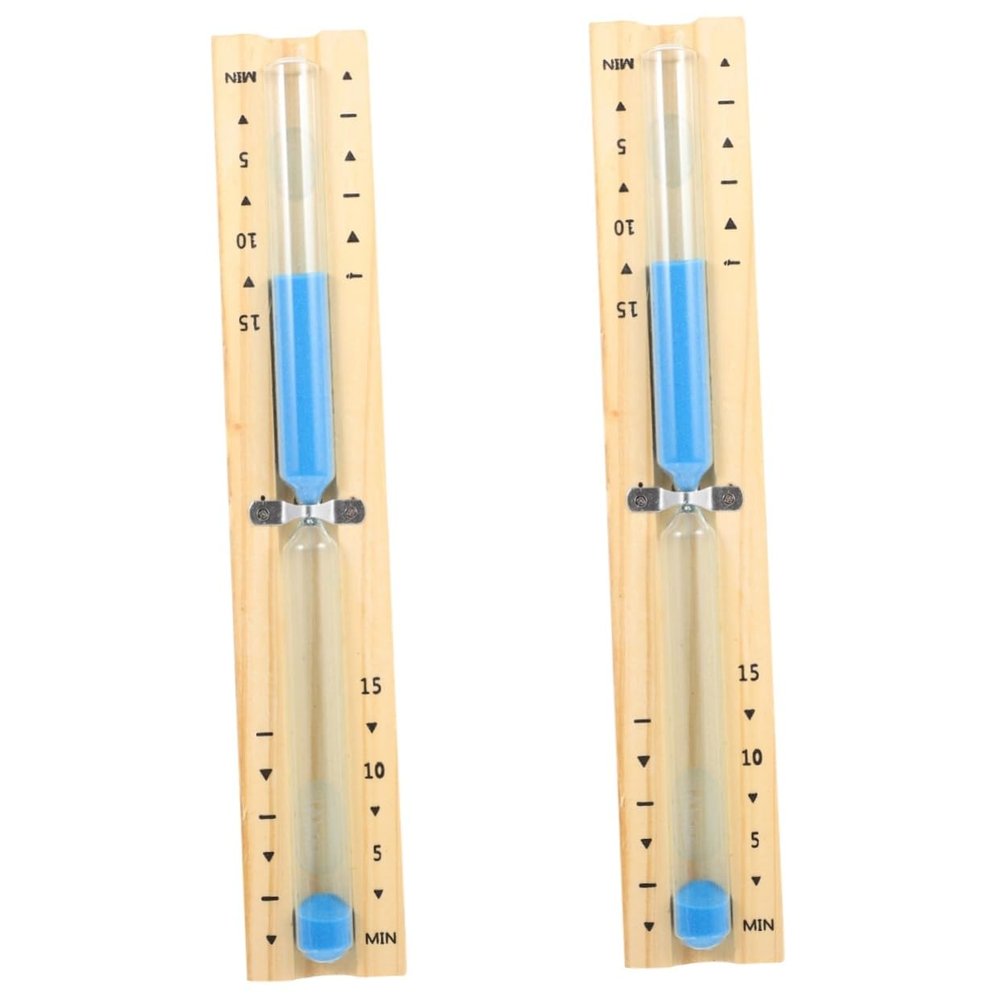 Happyyami 2pcs Wooden Sauna Timer Reusable Hourglass Decorative Sandglass Sauna Timer