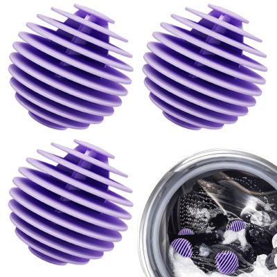 syayw Reusable Drying Balls - 3 Soft Washing Balls Anti Roll - Reusable Balls for Tumble Dryer, Flexible Softening Ball for Deep Cleaning, Machine