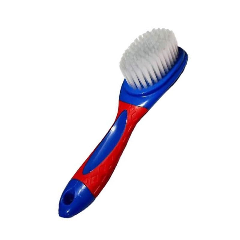 1pcs Cleaning Brush Household Small Laundry Brush for Soft Bristle Scrub Clothes Shoe Underwear Fabric Hand Cleaning Brush (Blue+red)