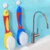 1pcs Cleaning Brush Household Small Laundry Brush for Soft Bristle Scrub Clothes Shoe Underwear Fabric Hand Cleaning Brush (Blue+red) view 3