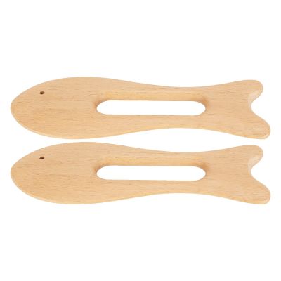 2Pcs Wooden Gua Sha Massage Tool,Board Fish Shape Wooden Gua Sha Polished Beech Sturdy Safe Smoothing Wooden Scraping Tool for Arms Legs Back