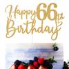 Gold Glitter Happy 67th Birthday Cake Topper, Cheers to 67 Years/67 Years Loved & Blessed, Funny 67th Birthday Party Decorations Supplies view 1